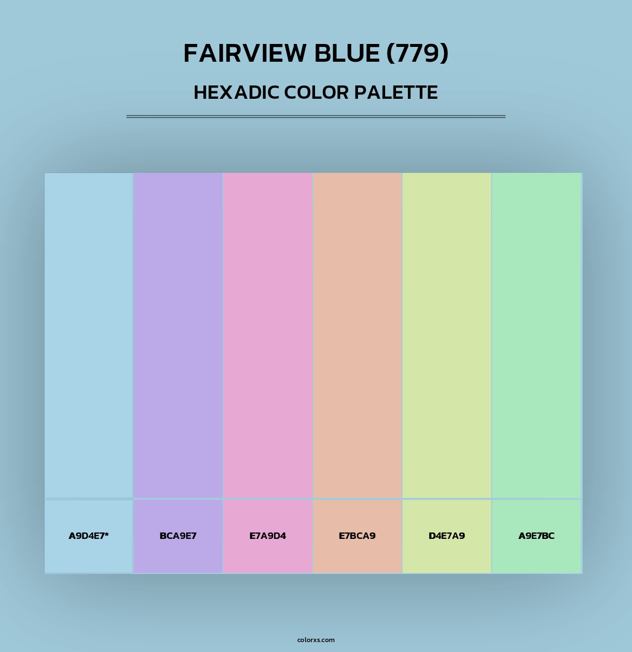 Fairview Blue (779) - Hexadic Color Palette