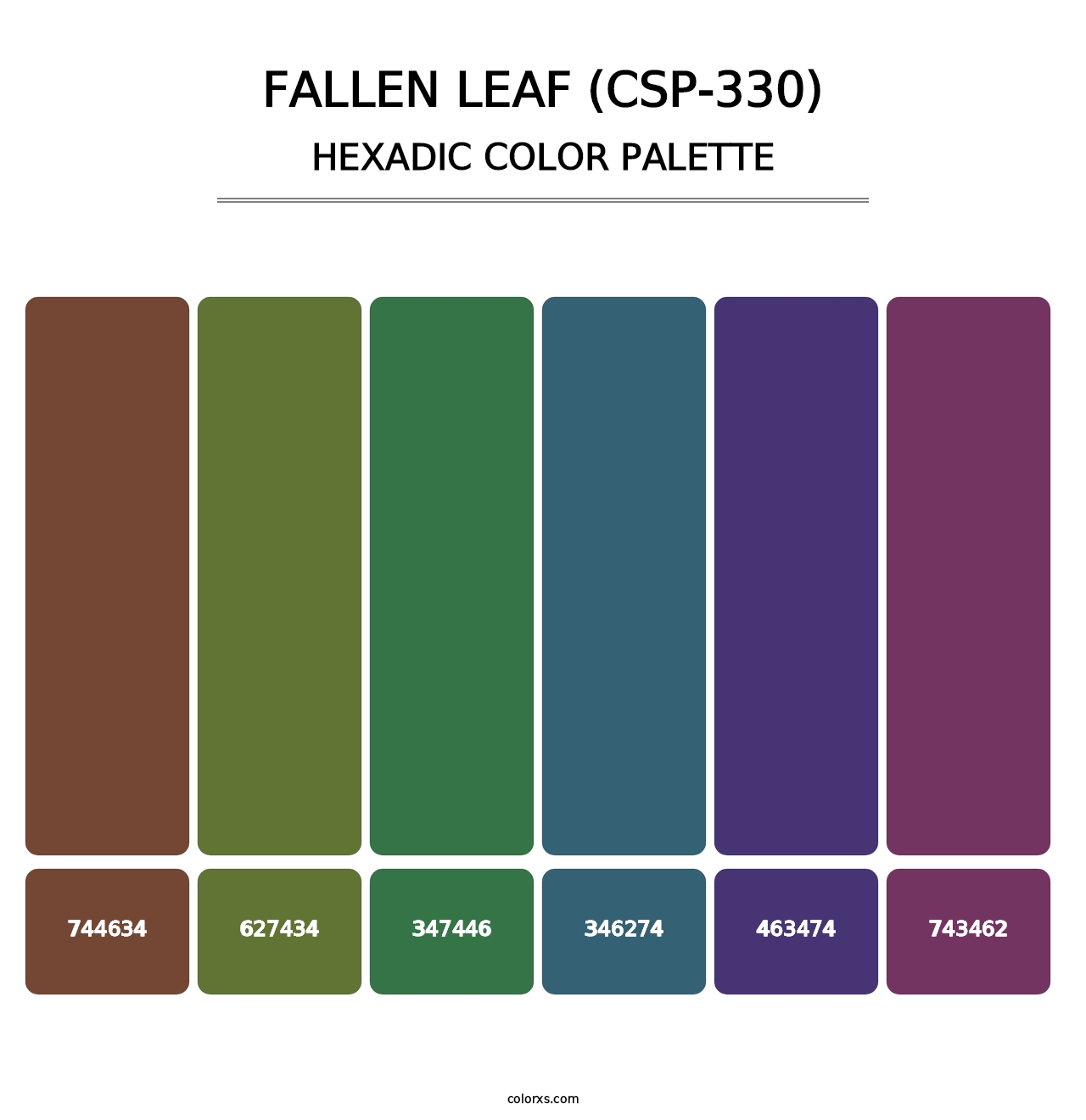 Fallen Leaf (CSP-330) - Hexadic Color Palette