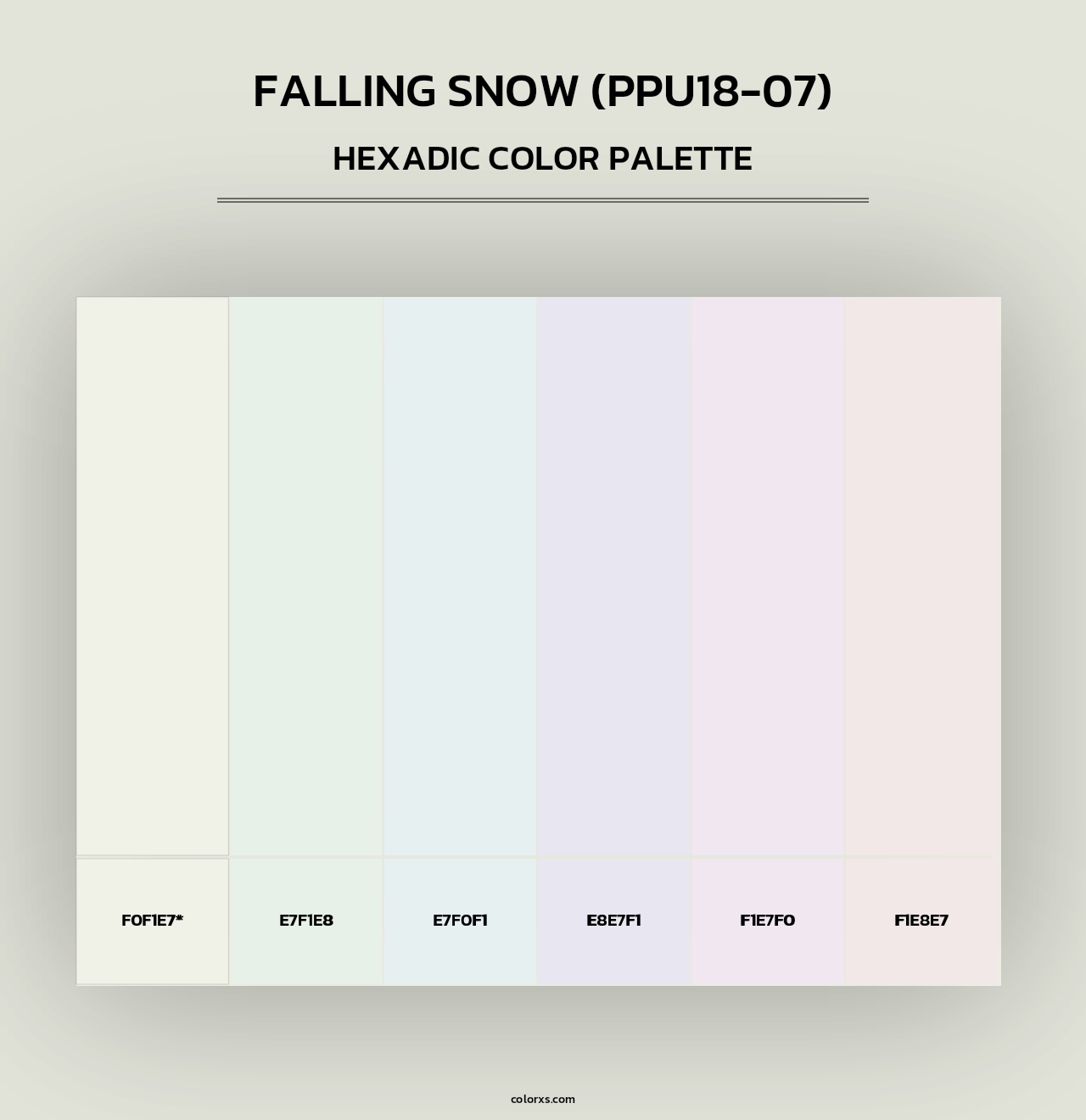 Falling Snow (PPU18-07) - Hexadic Color Palette