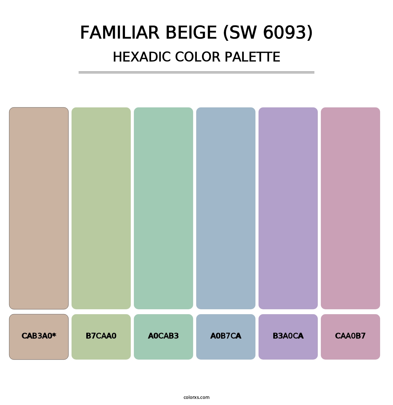 Familiar Beige (SW 6093) - Hexadic Color Palette