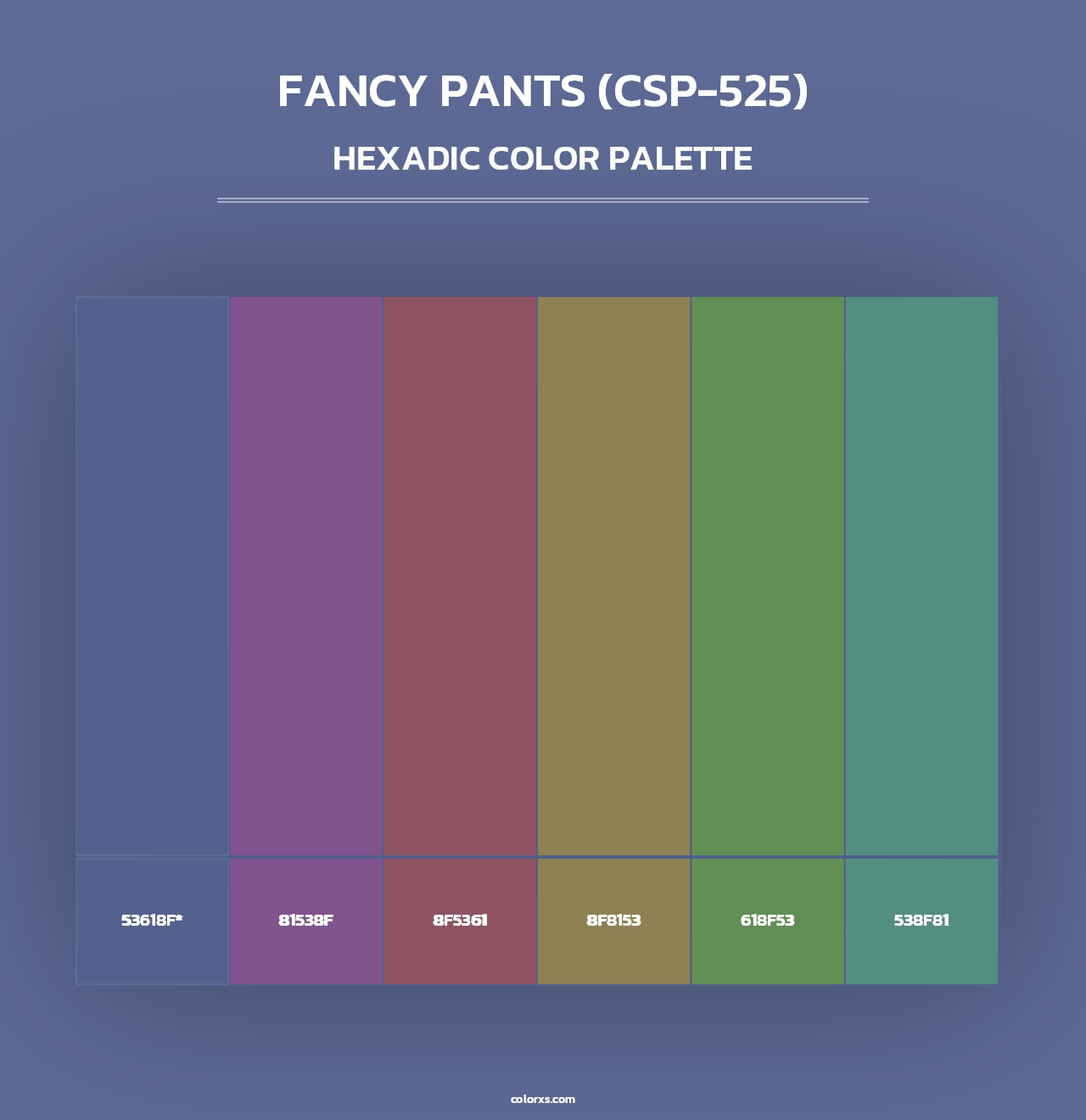 Fancy Pants (CSP-525) - Hexadic Color Palette