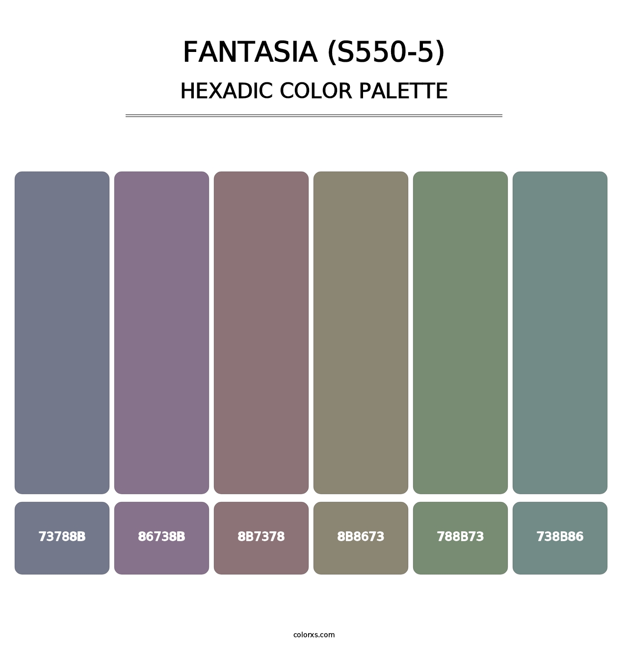 Fantasia (S550-5) - Hexadic Color Palette