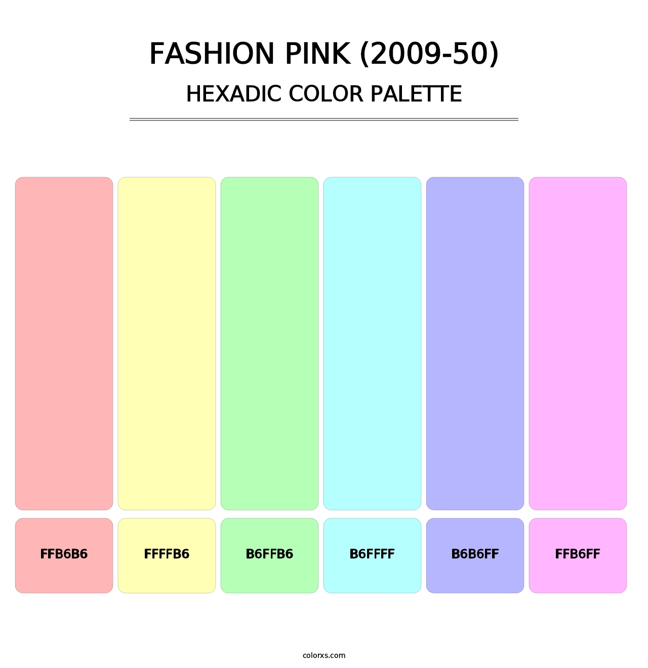 Fashion Pink (2009-50) - Hexadic Color Palette