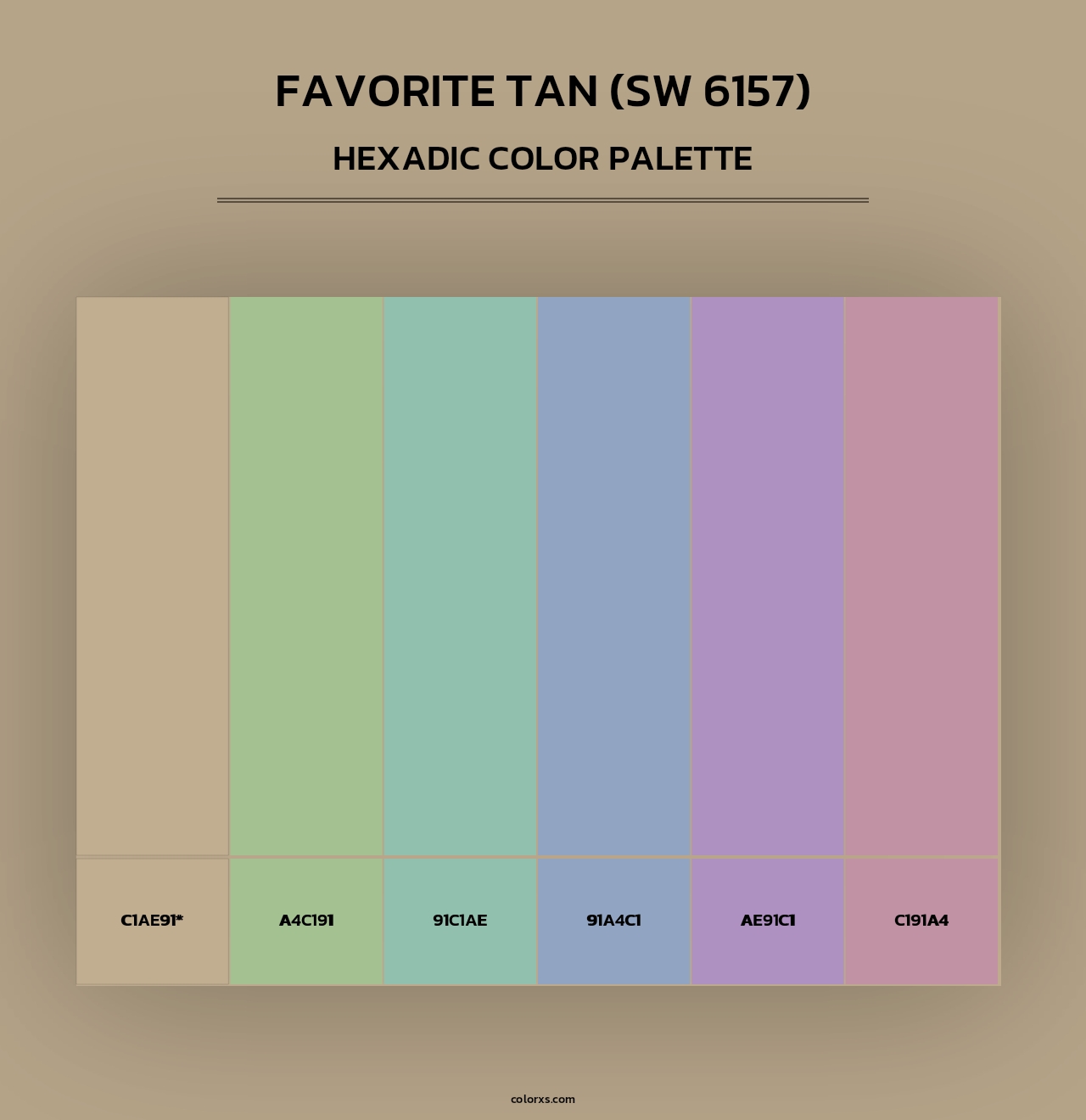 Favorite Tan (SW 6157) - Hexadic Color Palette