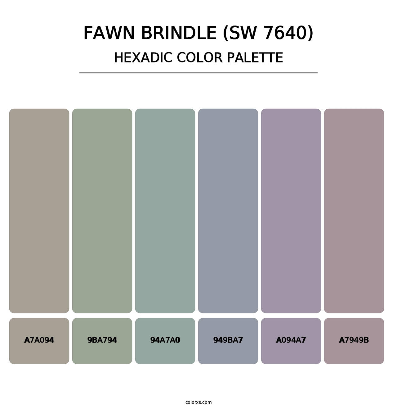 Fawn Brindle (SW 7640) - Hexadic Color Palette