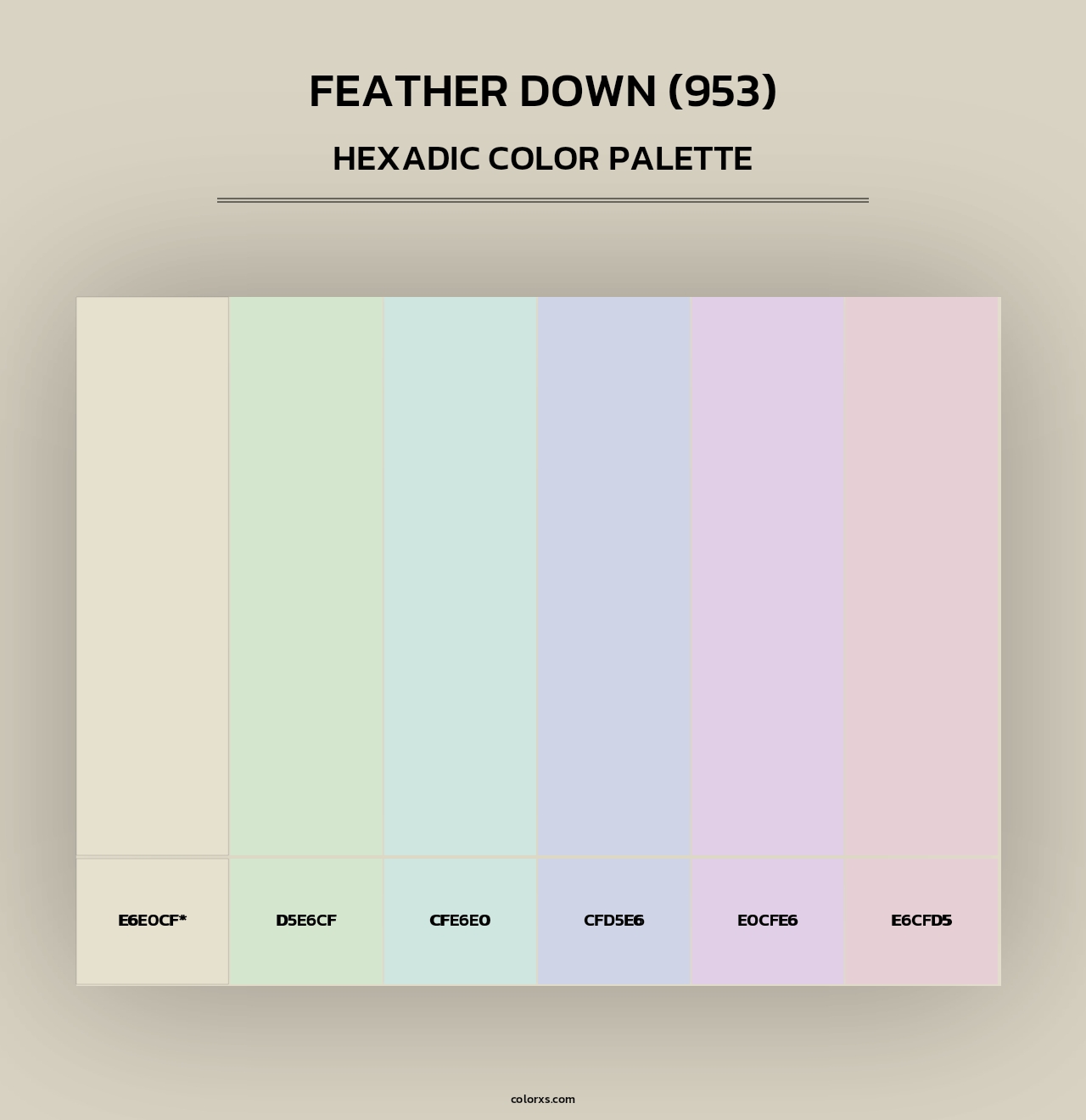 Feather Down (953) - Hexadic Color Palette