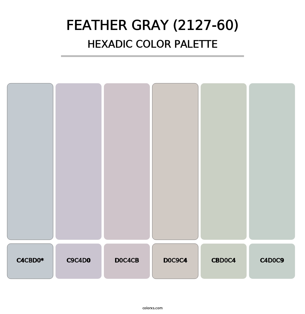 Feather Gray (2127-60) - Hexadic Color Palette