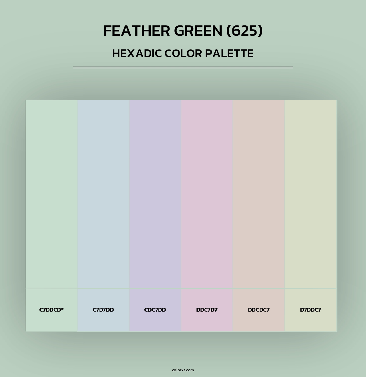 Feather Green (625) - Hexadic Color Palette