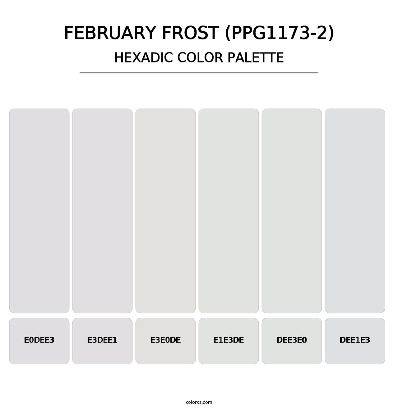 February Frost (PPG1173-2) - Hexadic Color Palette