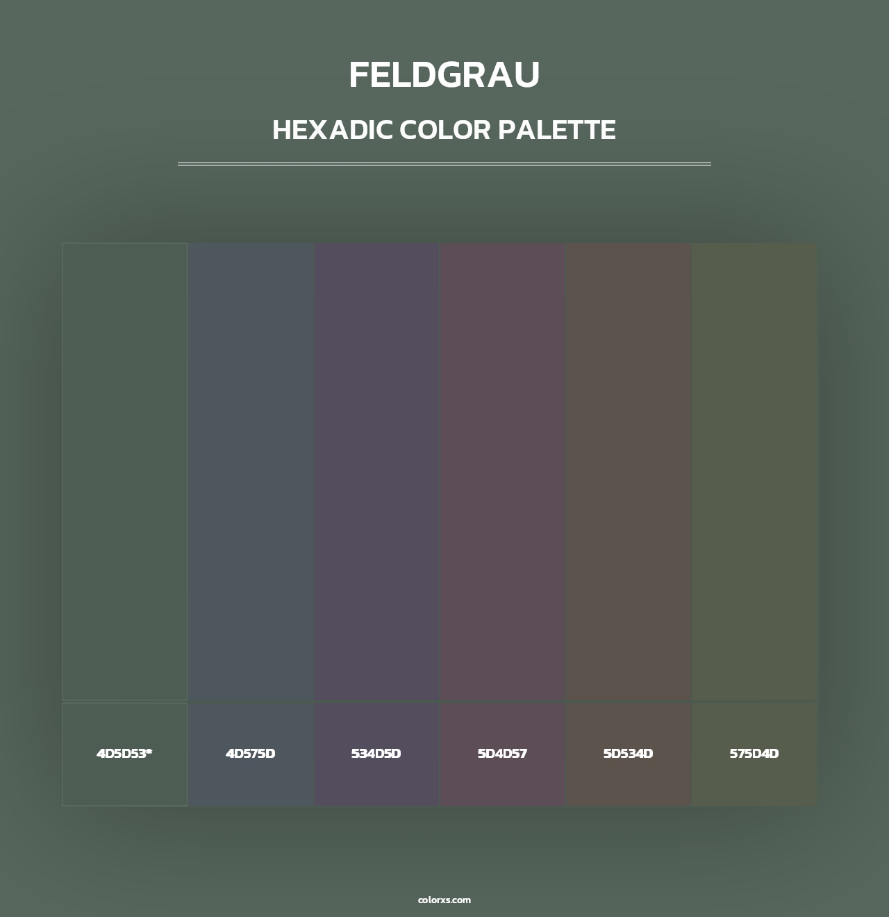 Feldgrau - Hexadic Color Palette