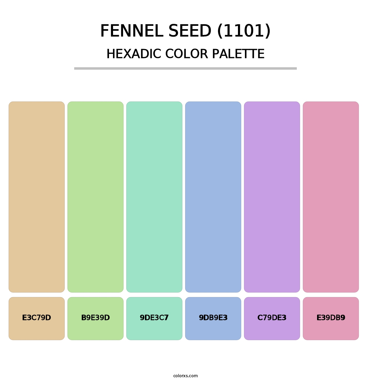 Fennel Seed (1101) - Hexadic Color Palette
