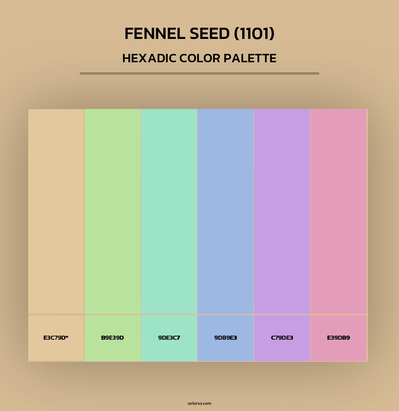 Fennel Seed (1101) - Hexadic Color Palette