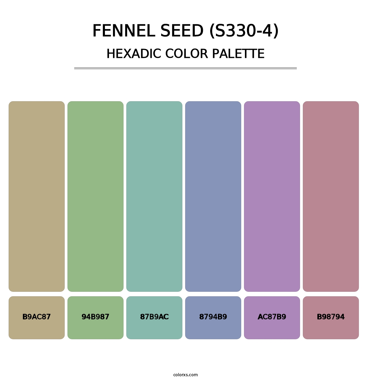 Fennel Seed (S330-4) - Hexadic Color Palette
