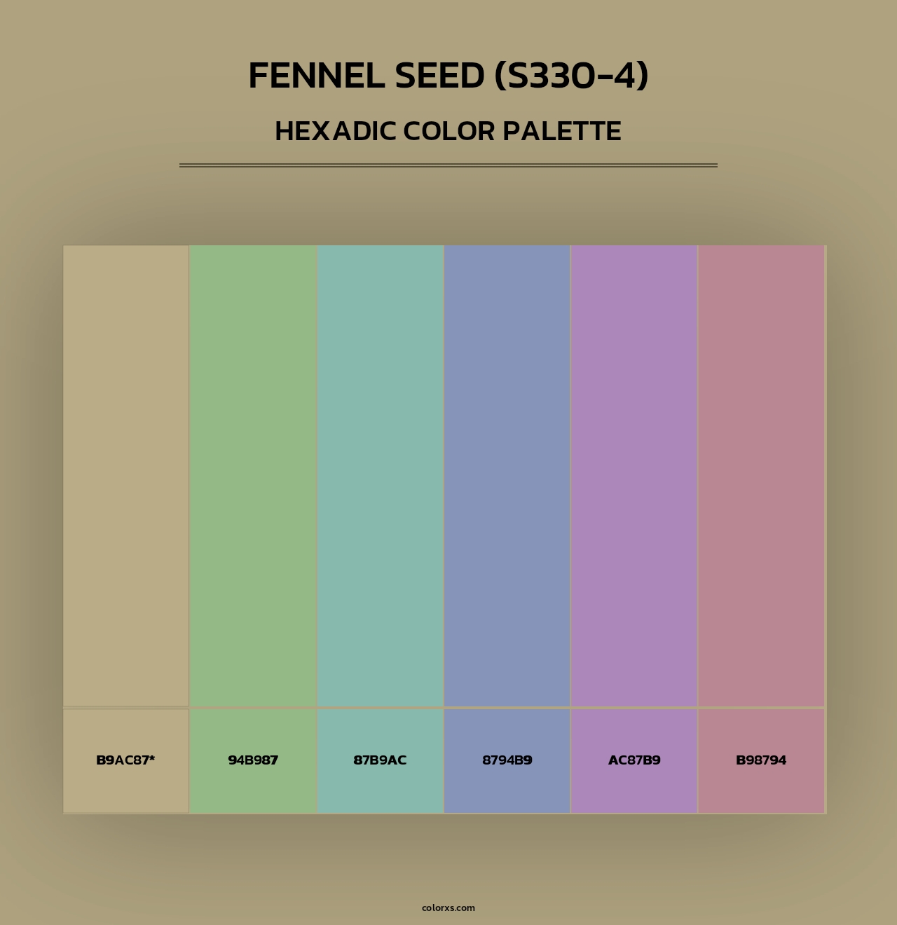 Fennel Seed (S330-4) - Hexadic Color Palette