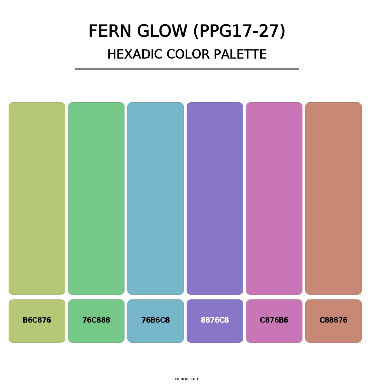 Fern Glow (PPG17-27) - Hexadic Color Palette