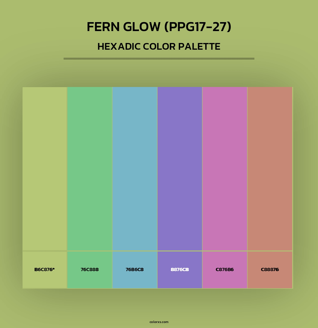 Fern Glow (PPG17-27) - Hexadic Color Palette