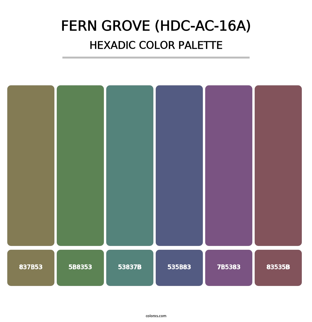 Fern Grove (HDC-AC-16A) - Hexadic Color Palette