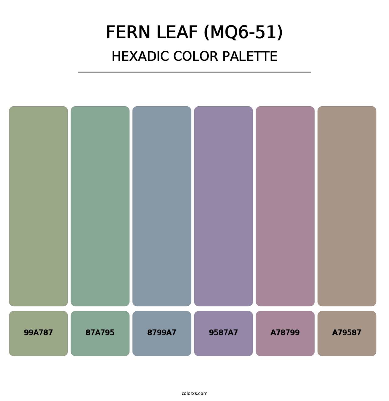 Fern Leaf (MQ6-51) - Hexadic Color Palette