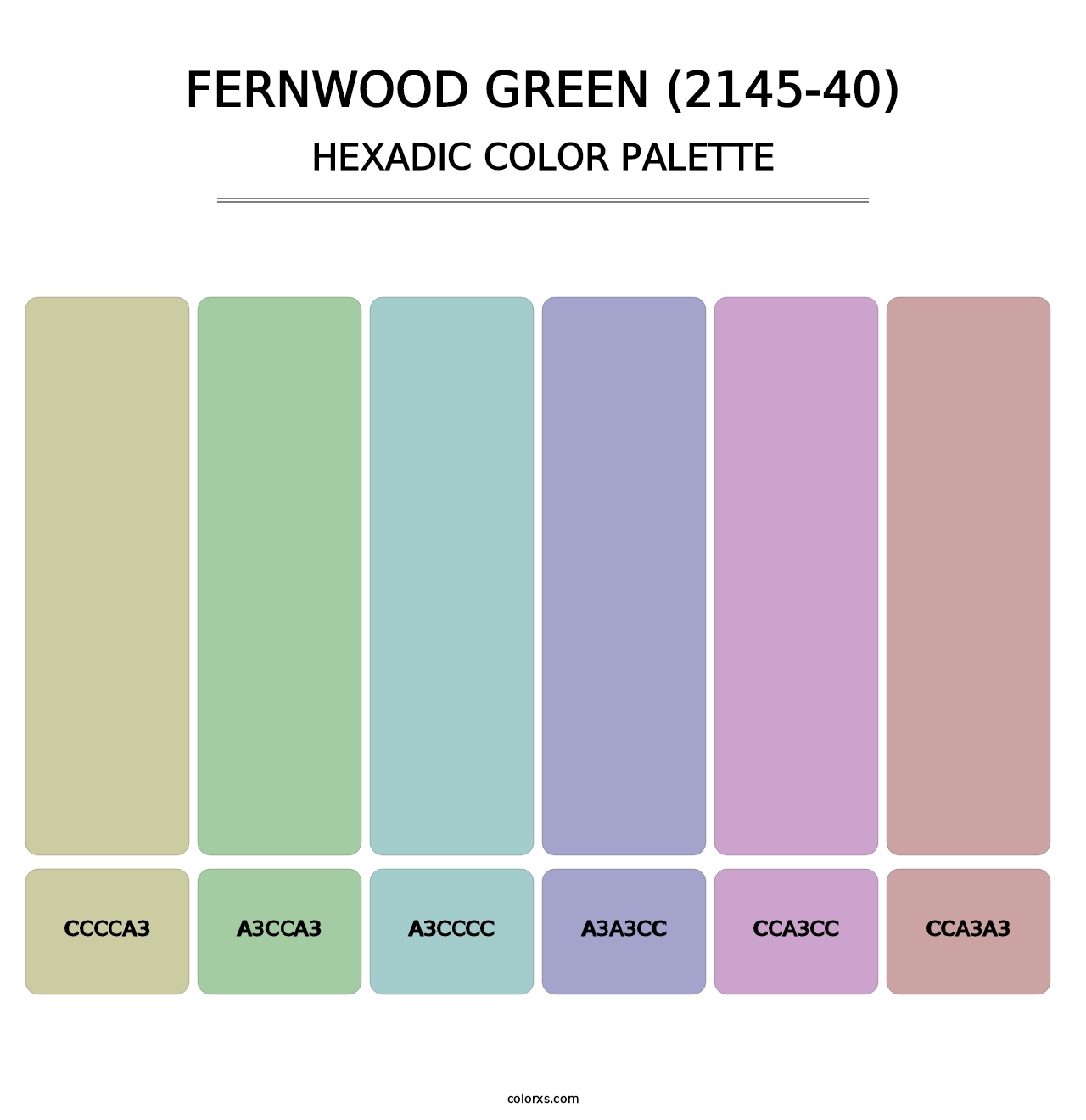 Fernwood Green (2145-40) - Hexadic Color Palette