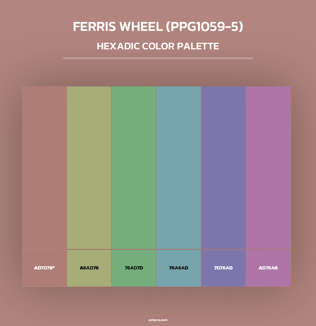 Ferris Wheel (PPG1059-5) - Hexadic Color Palette