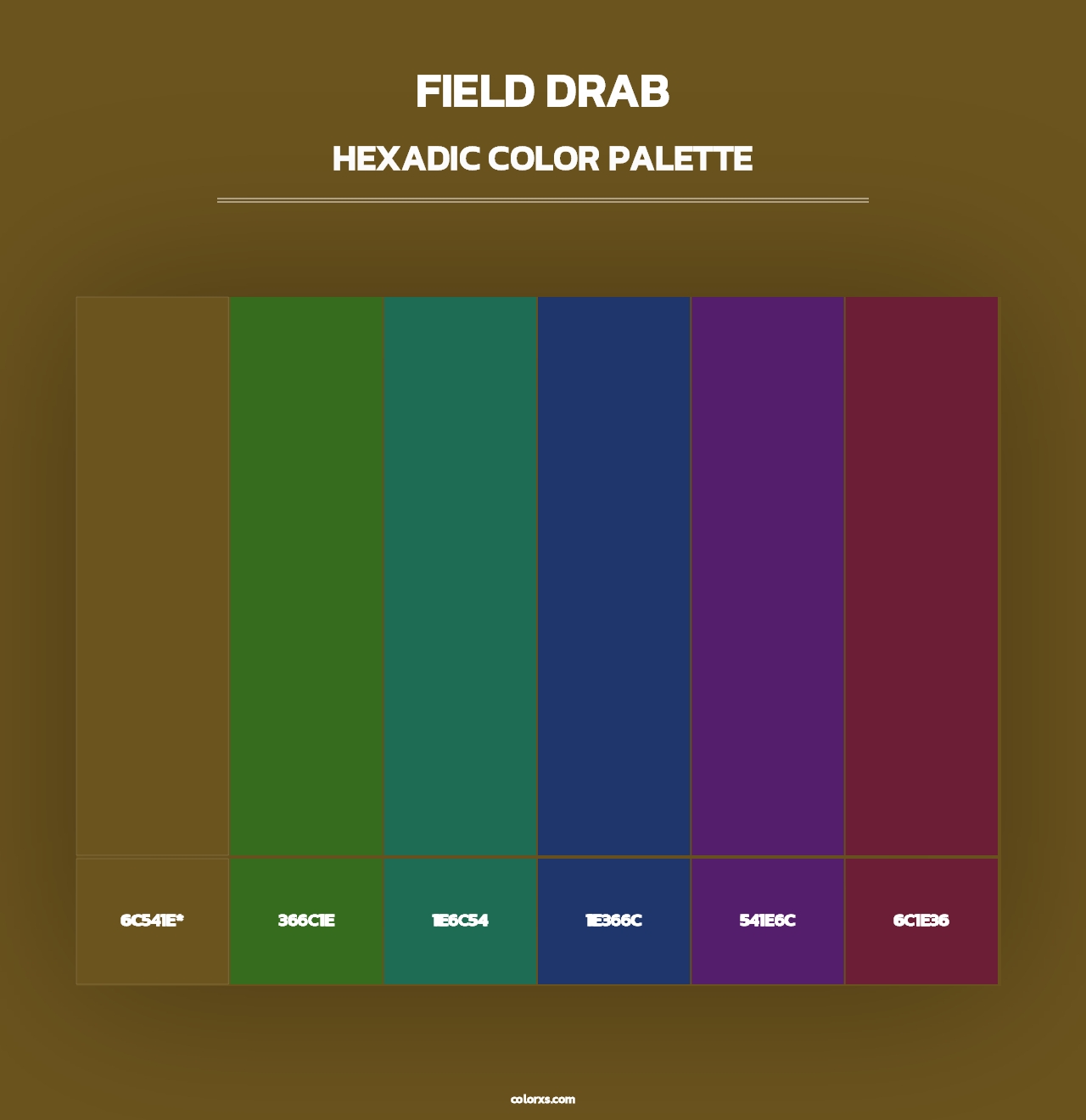 Field Drab - Hexadic Color Palette
