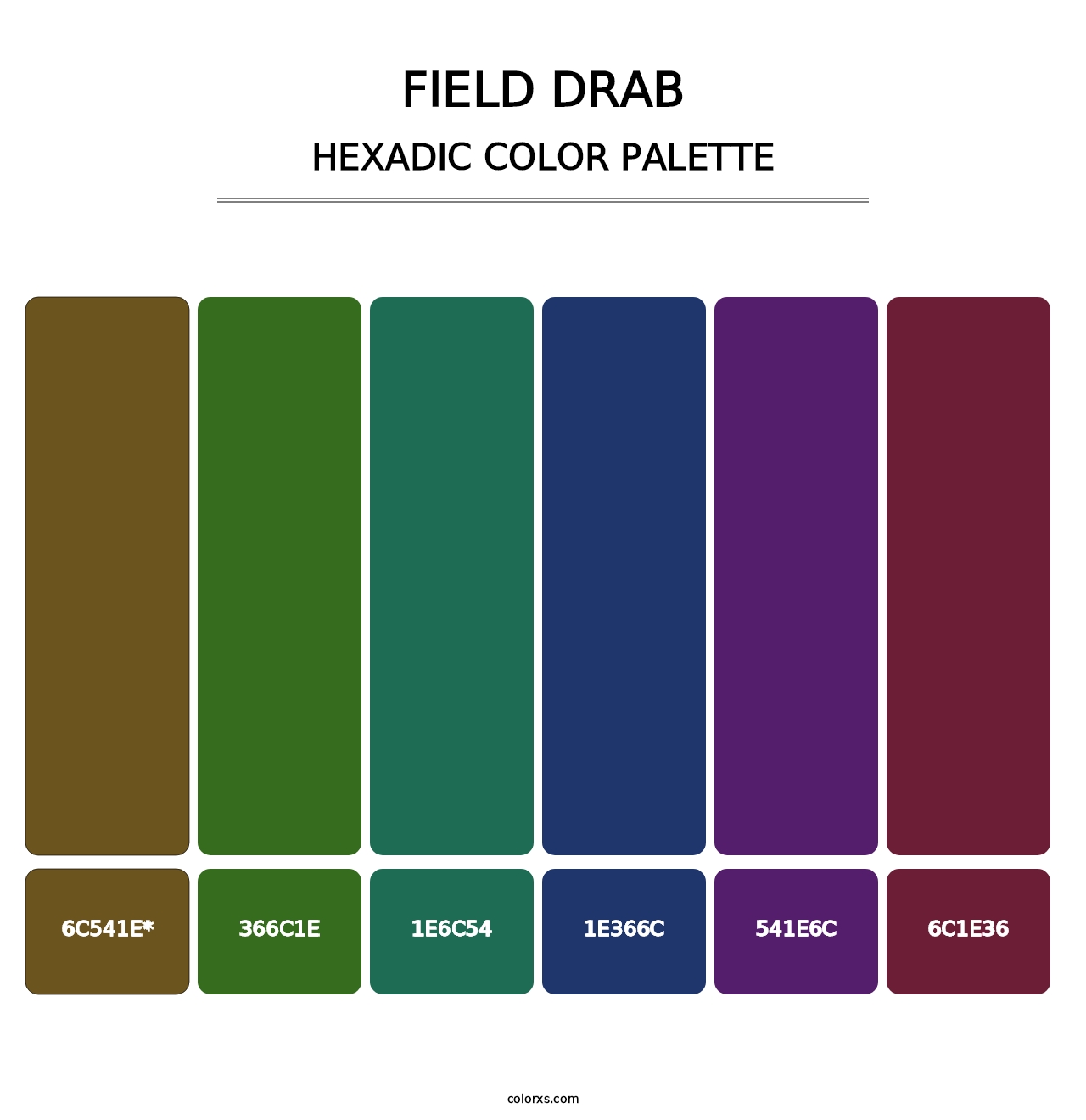 Field Drab - Hexadic Color Palette