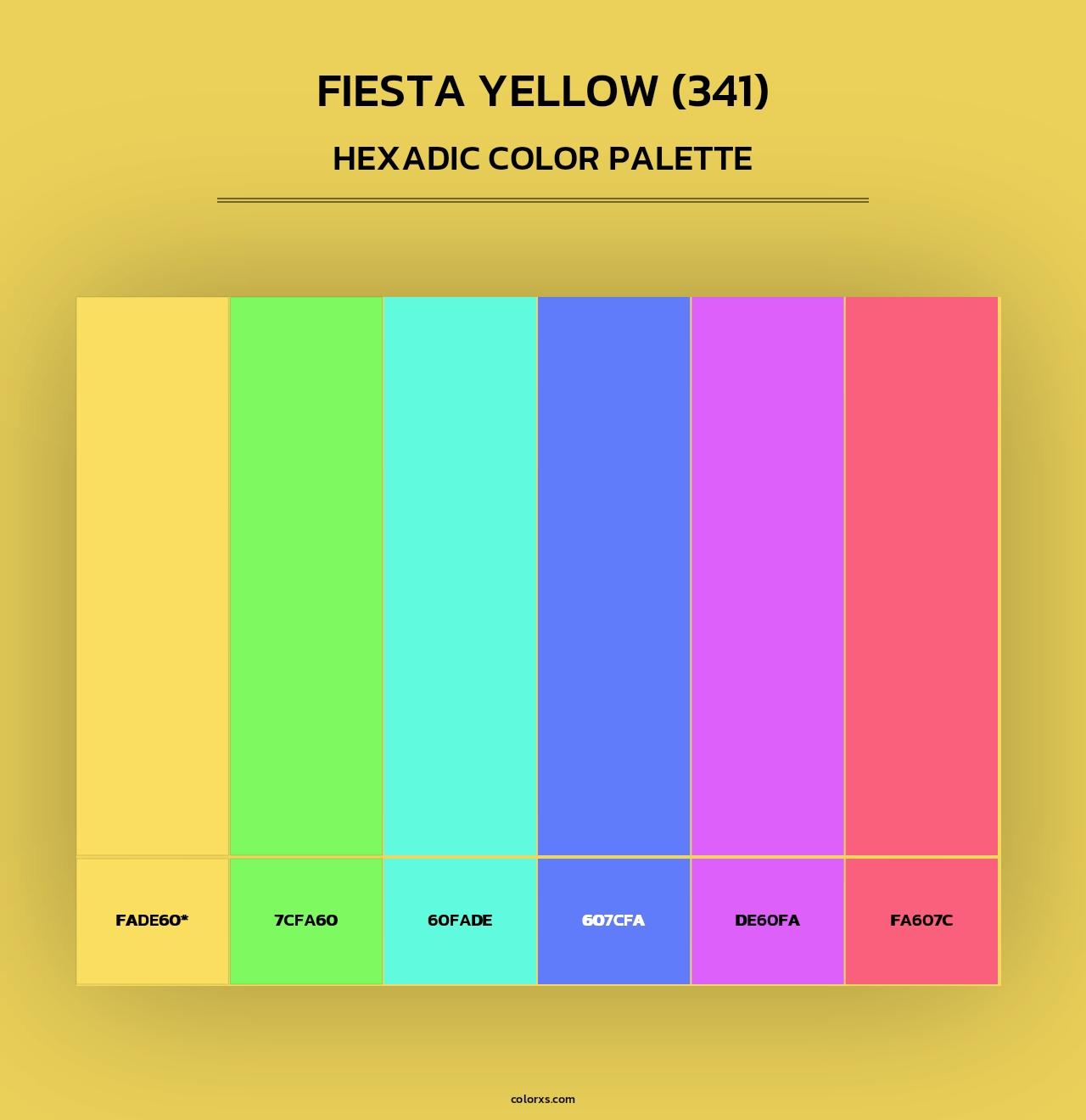 Fiesta Yellow (341) - Hexadic Color Palette