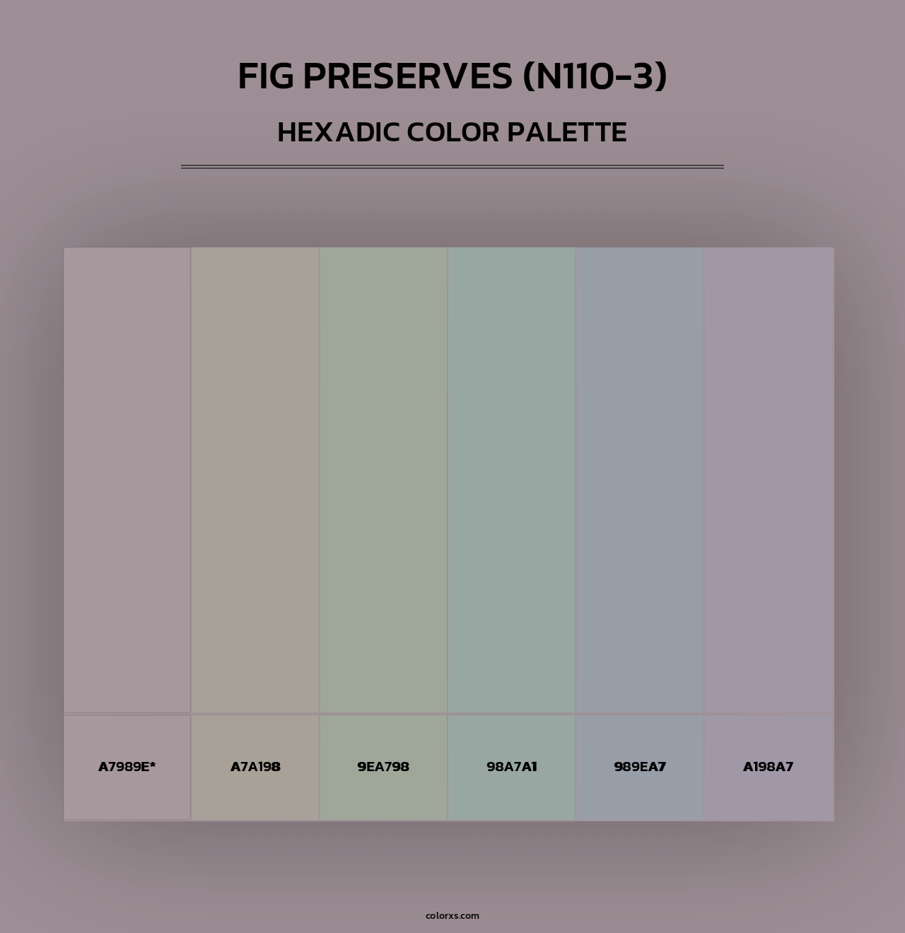 Fig Preserves (N110-3) - Hexadic Color Palette