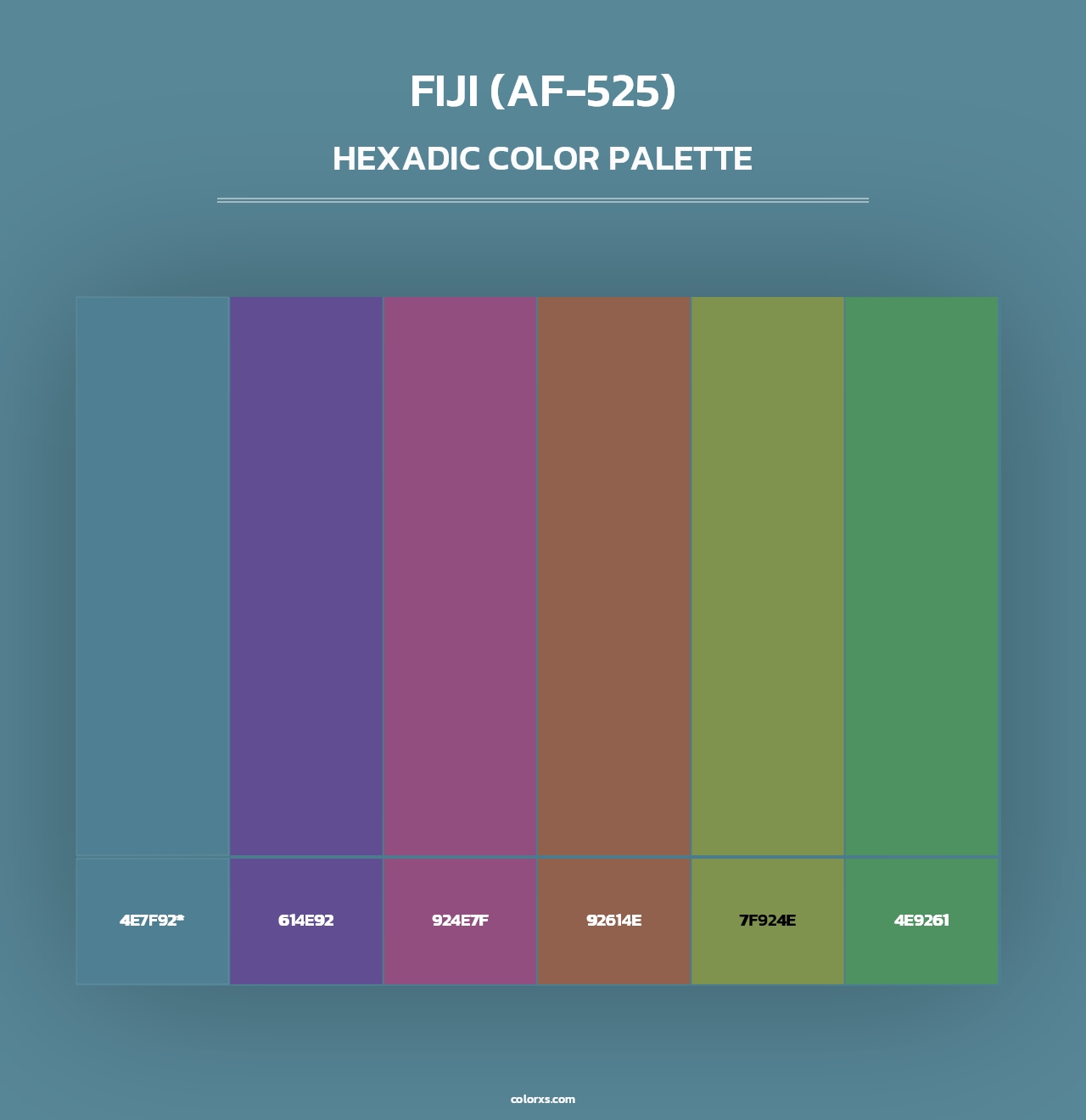 Fiji (AF-525) - Hexadic Color Palette