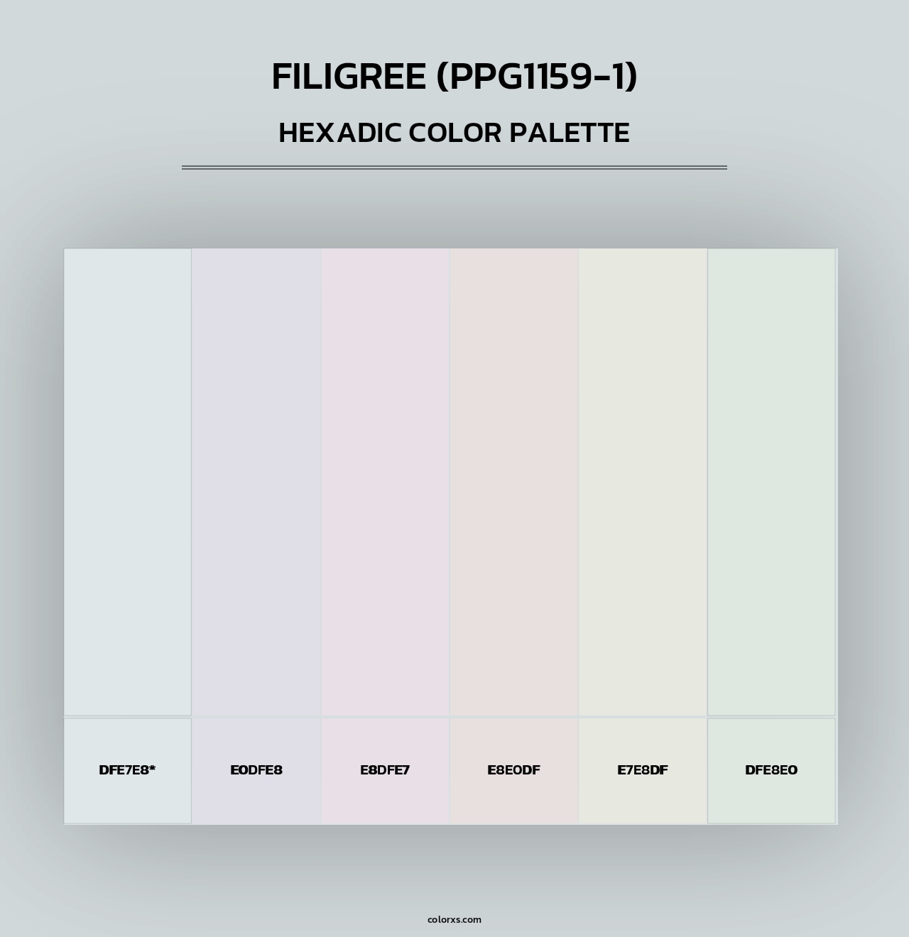 Filigree (PPG1159-1) - Hexadic Color Palette