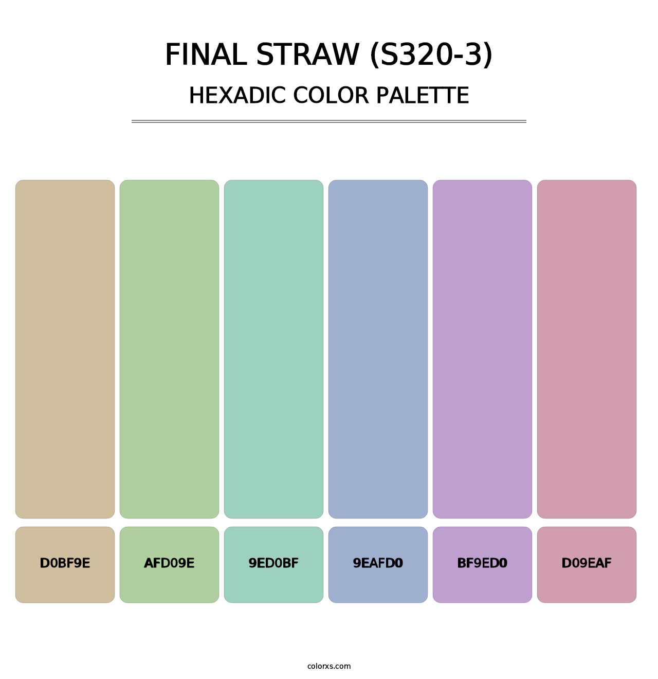 Final Straw (S320-3) - Hexadic Color Palette