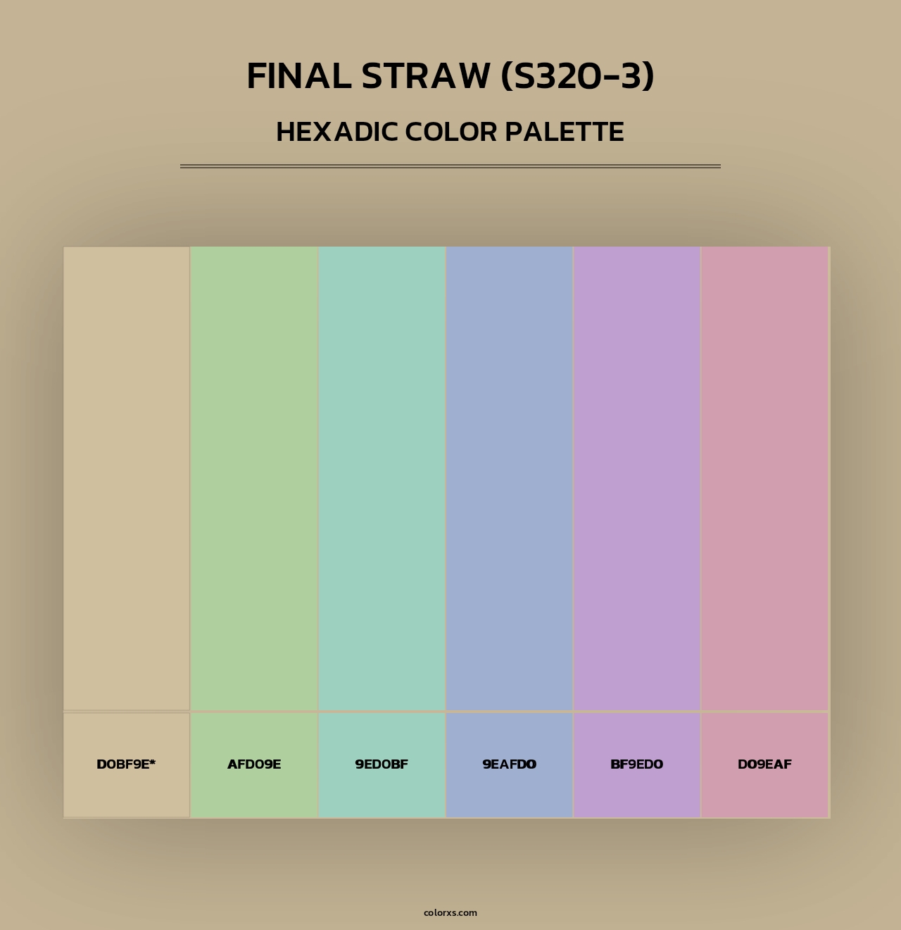 Final Straw (S320-3) - Hexadic Color Palette