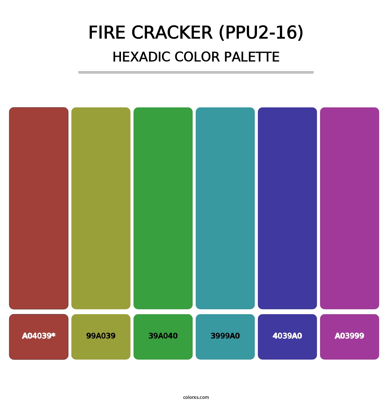 Fire Cracker (PPU2-16) - Hexadic Color Palette