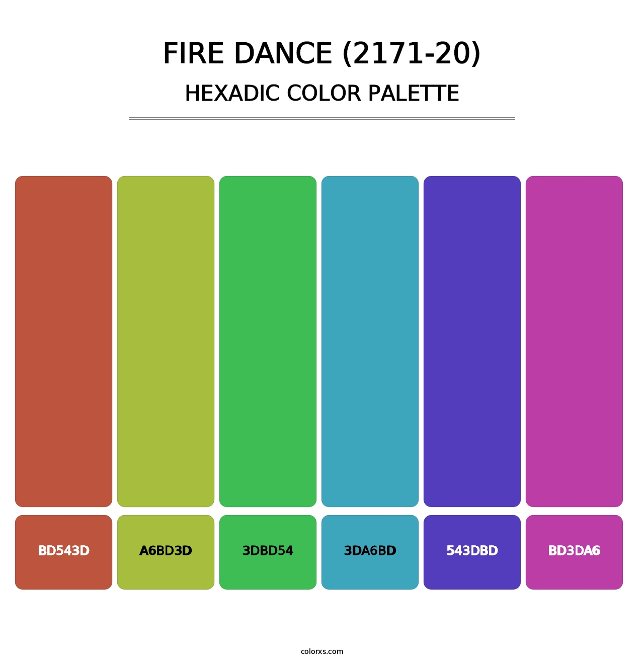 Fire Dance (2171-20) - Hexadic Color Palette