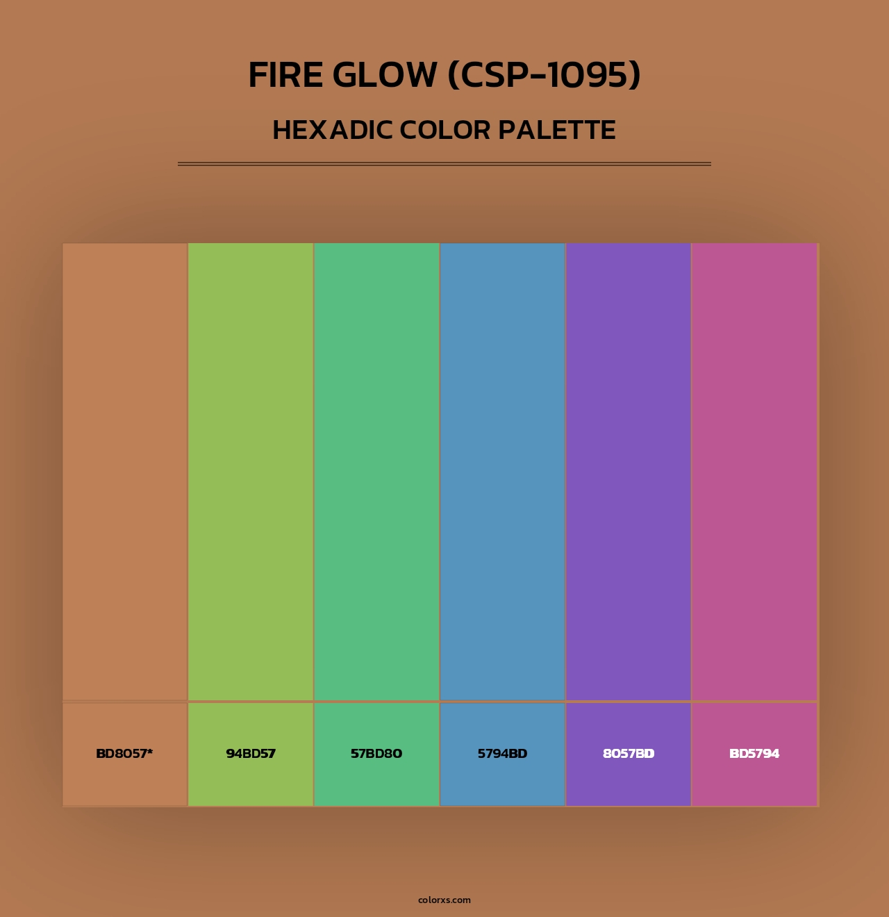 Fire Glow (CSP-1095) - Hexadic Color Palette