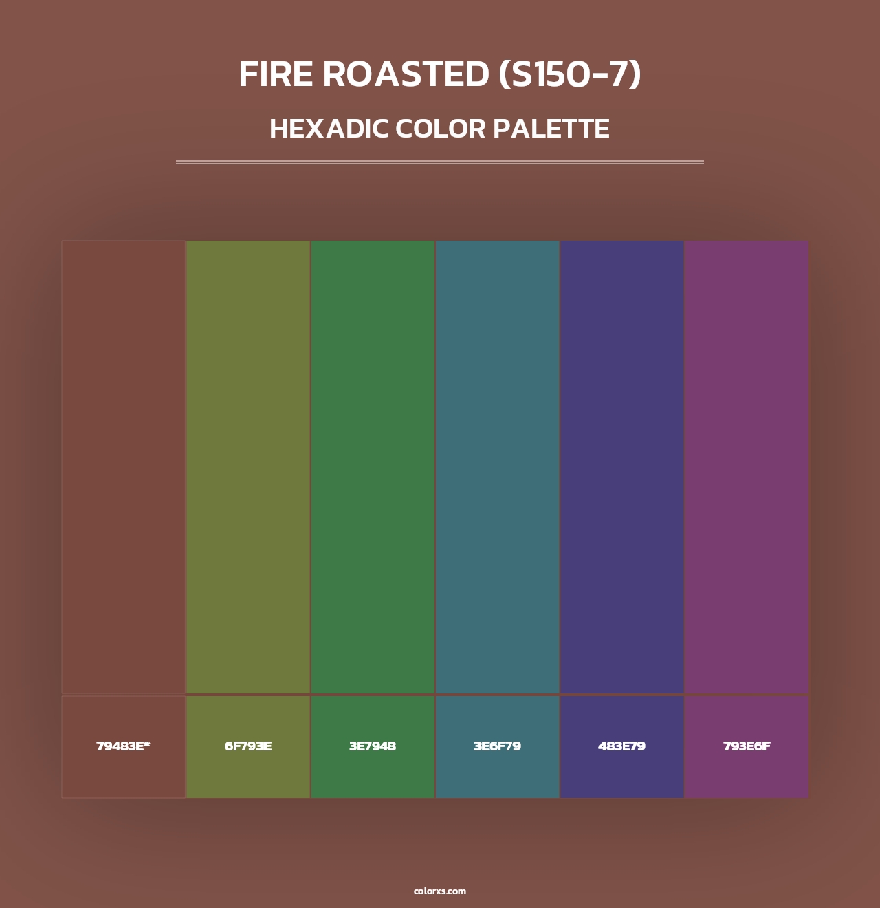 Fire Roasted (S150-7) - Hexadic Color Palette