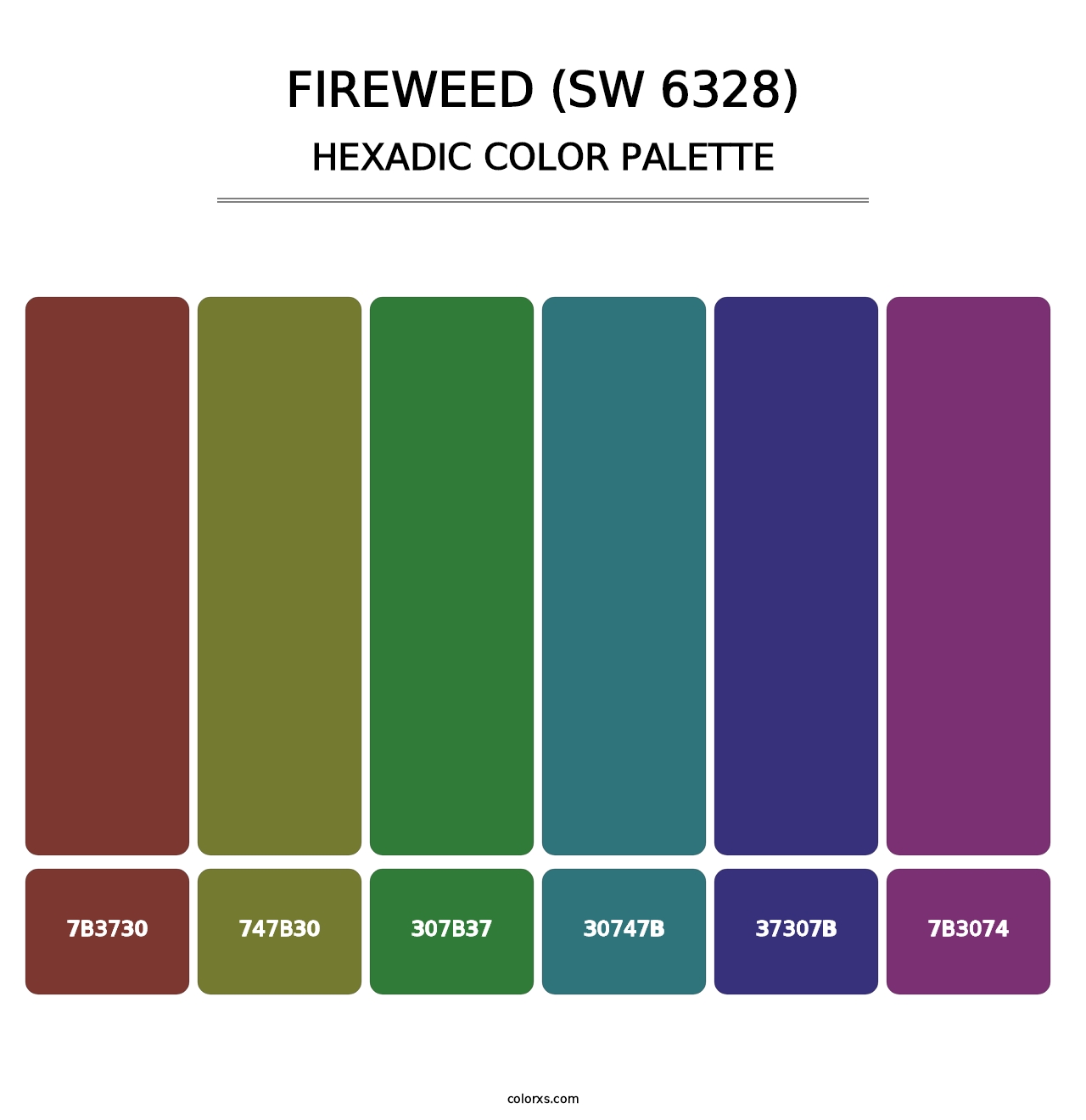 Fireweed (SW 6328) - Hexadic Color Palette
