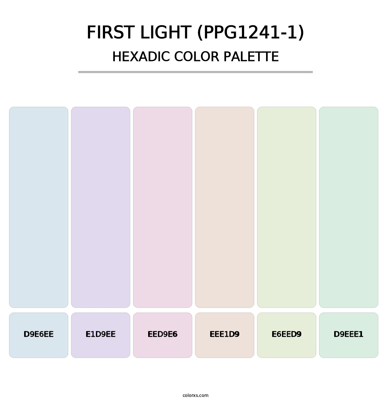 First Light (PPG1241-1) - Hexadic Color Palette