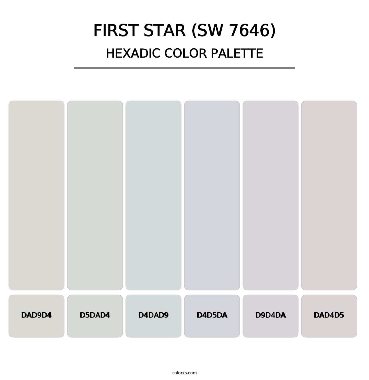 First Star (SW 7646) - Hexadic Color Palette