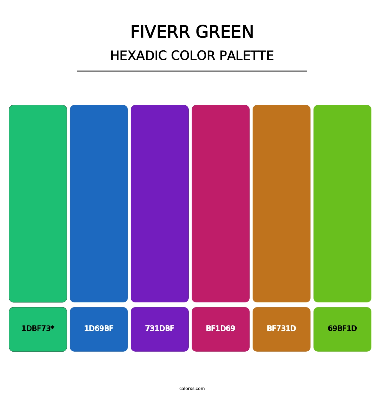 Fiverr Green - Hexadic Color Palette