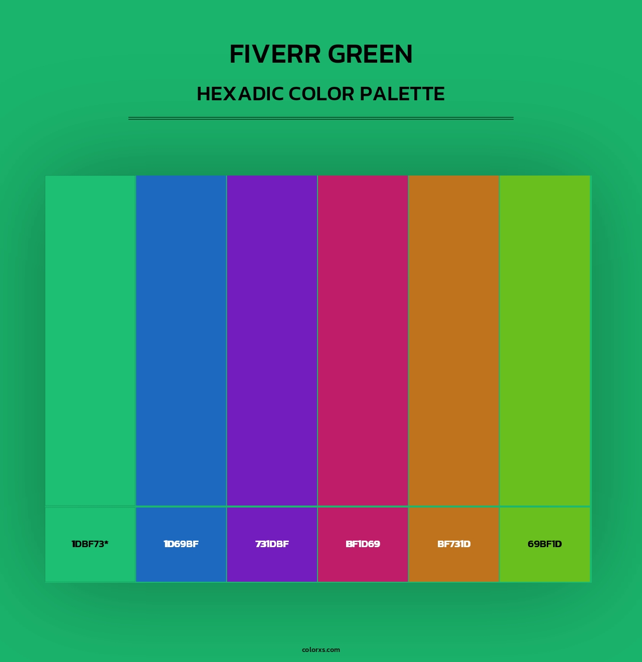 Fiverr Green - Hexadic Color Palette