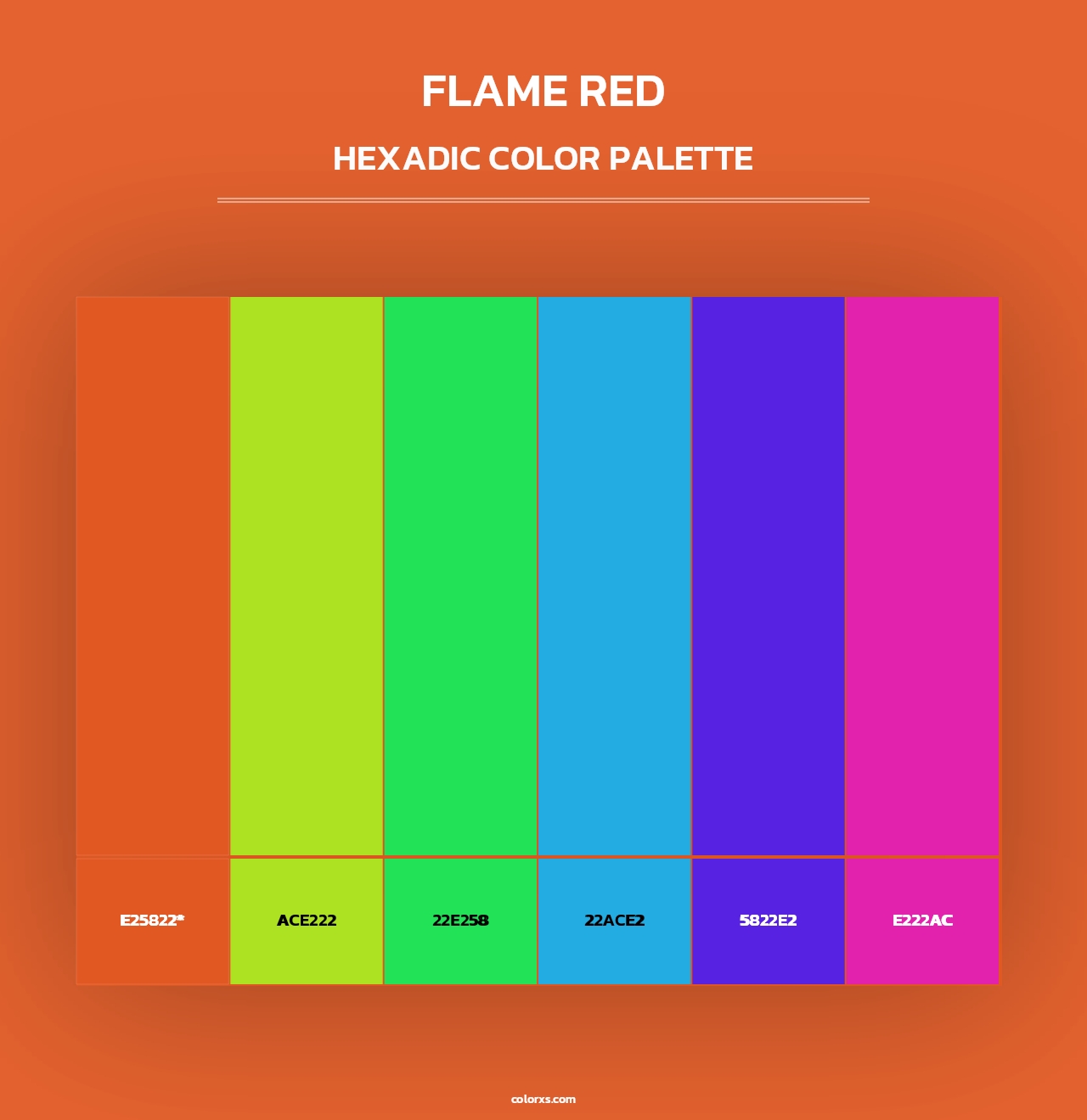 Flame Red - Hexadic Color Palette