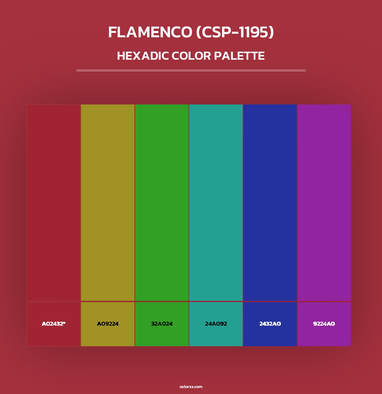 Flamenco (CSP-1195) - Hexadic Color Palette