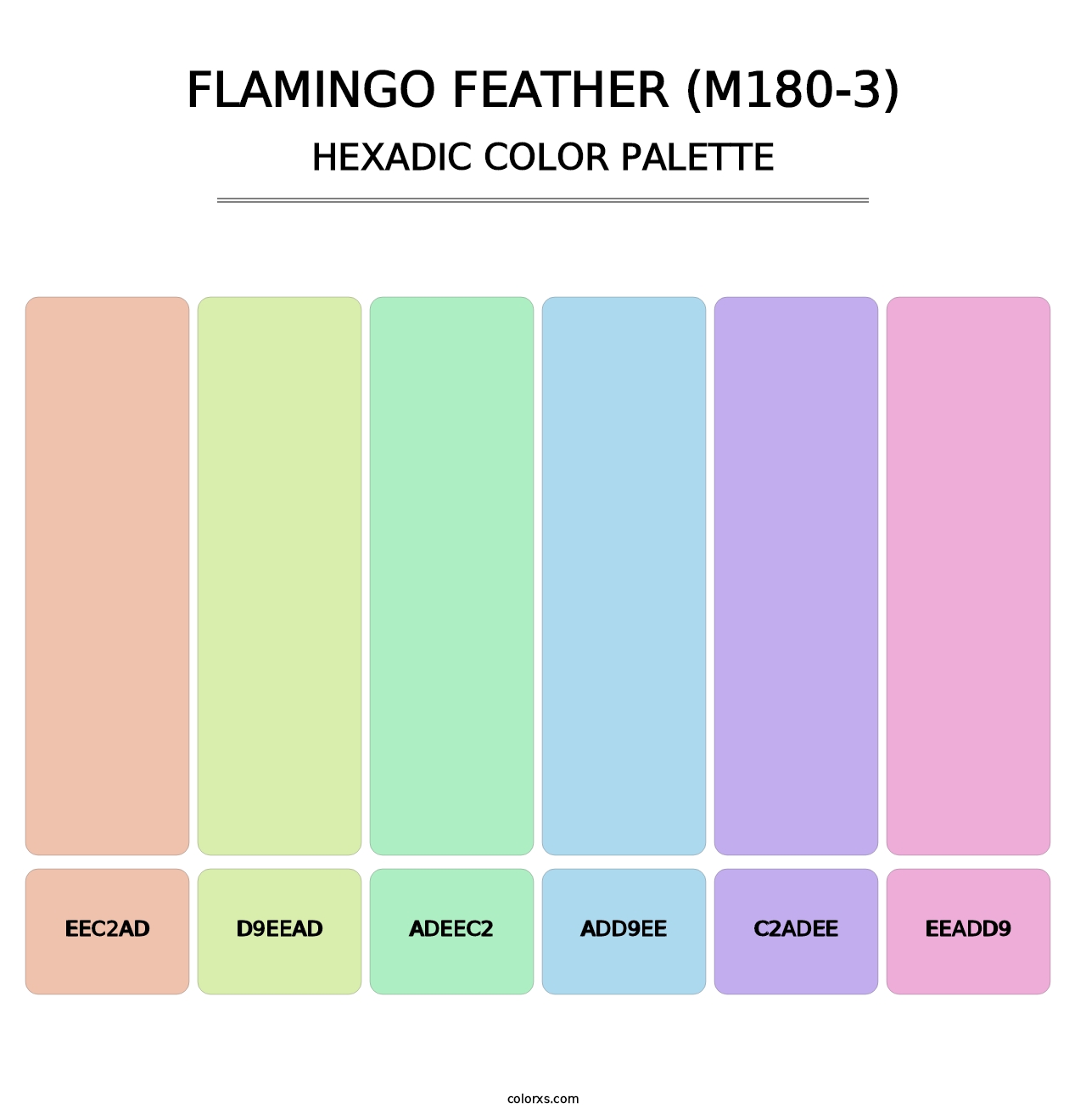 Flamingo Feather (M180-3) - Hexadic Color Palette