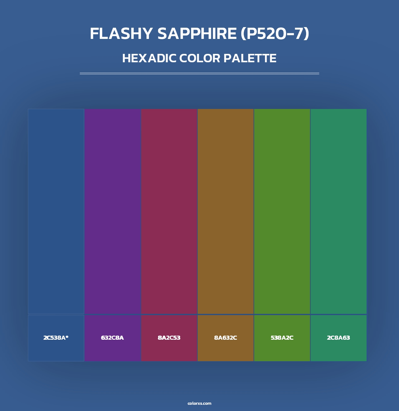 Flashy Sapphire (P520-7) - Hexadic Color Palette