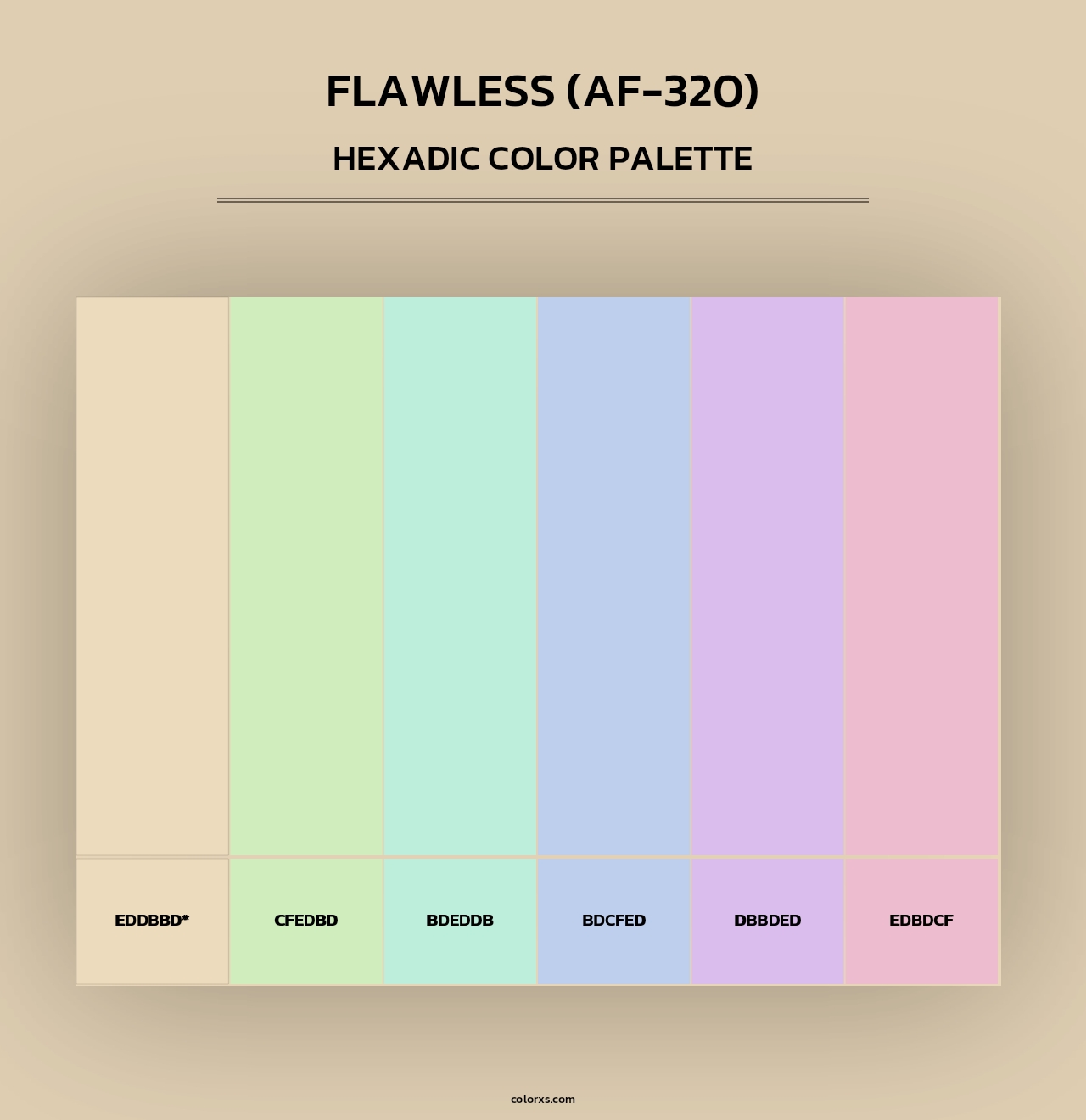 Flawless (AF-320) - Hexadic Color Palette
