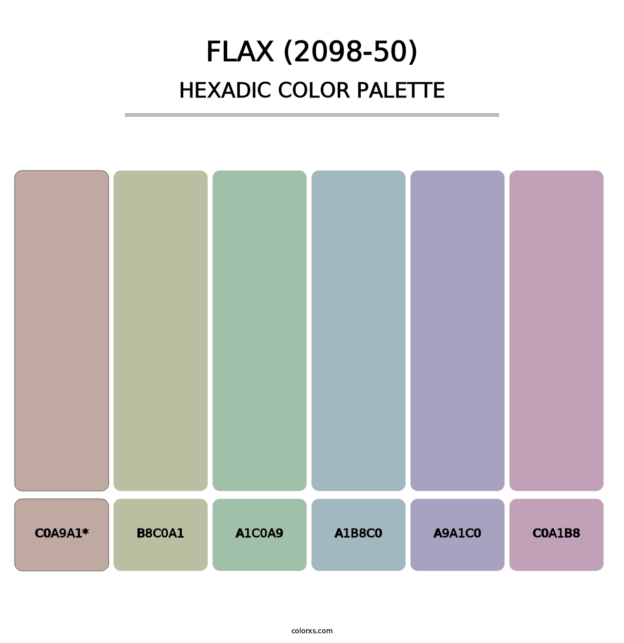 Flax (2098-50) - Hexadic Color Palette