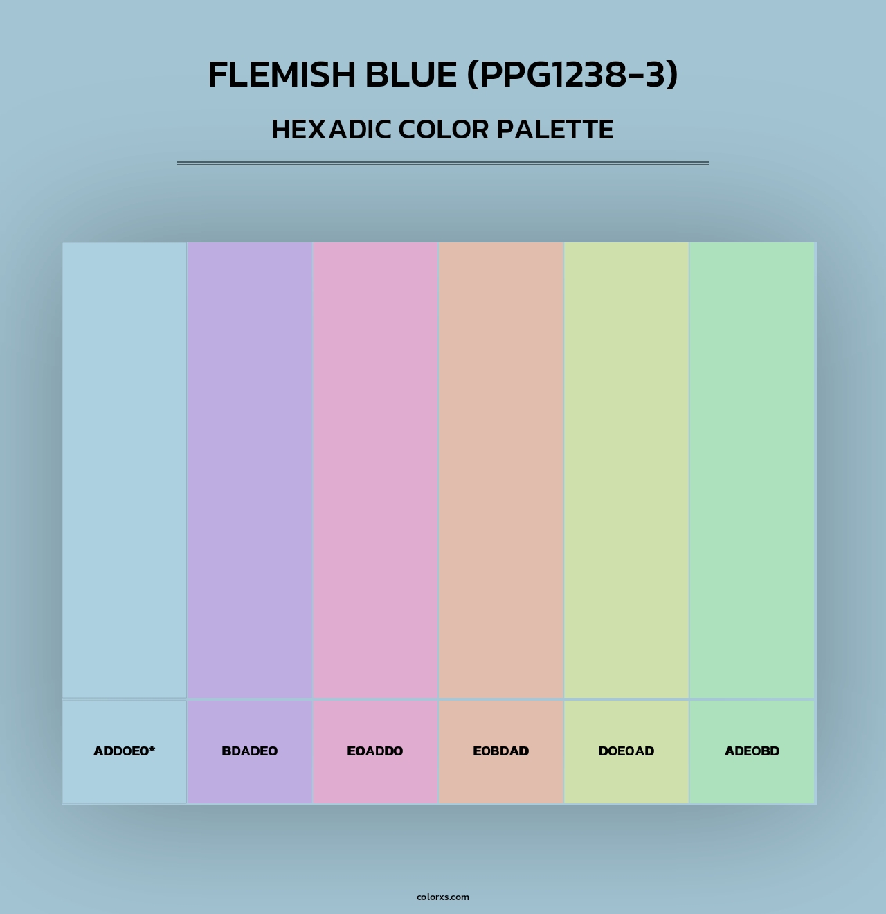 Flemish Blue (PPG1238-3) - Hexadic Color Palette