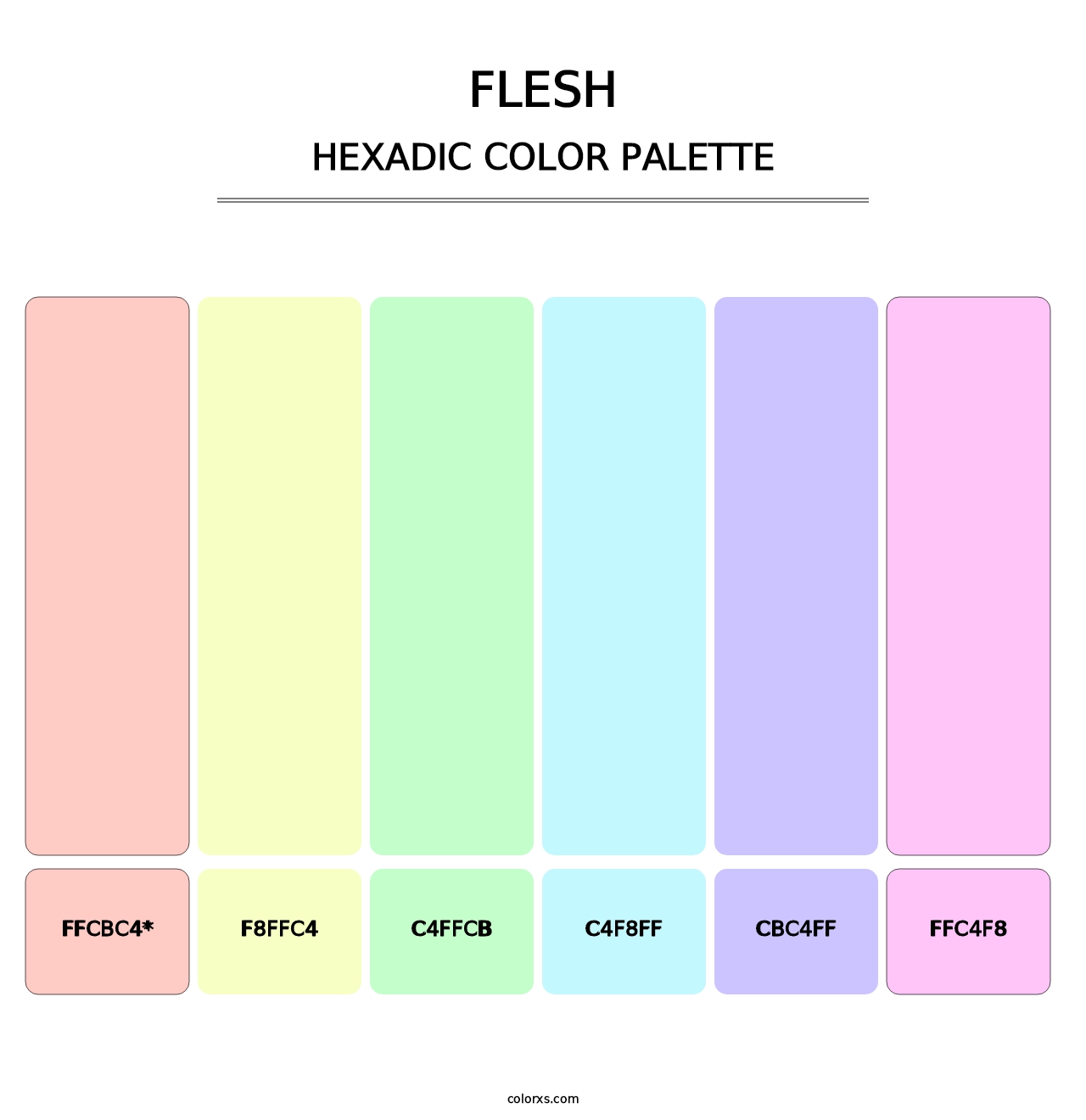 Flesh - Hexadic Color Palette