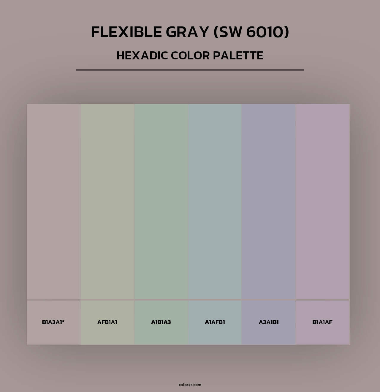 Flexible Gray (SW 6010) - Hexadic Color Palette